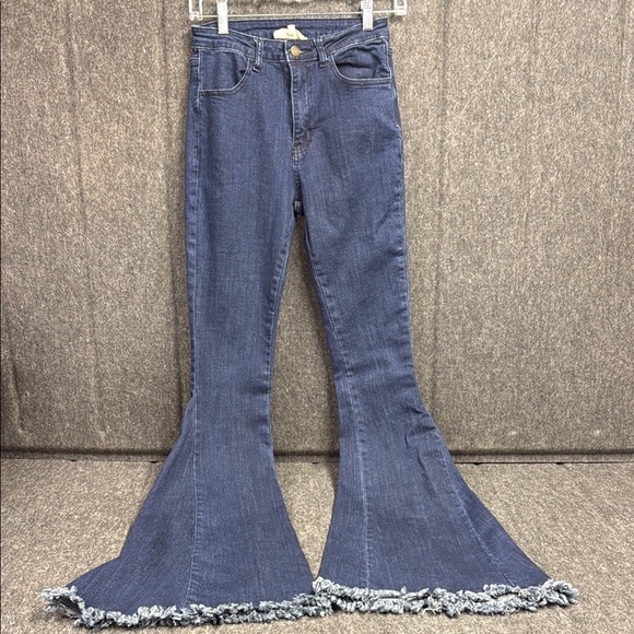 Altar'd State Blue Flare Wide Leg Jeans - Picture 1 of 6